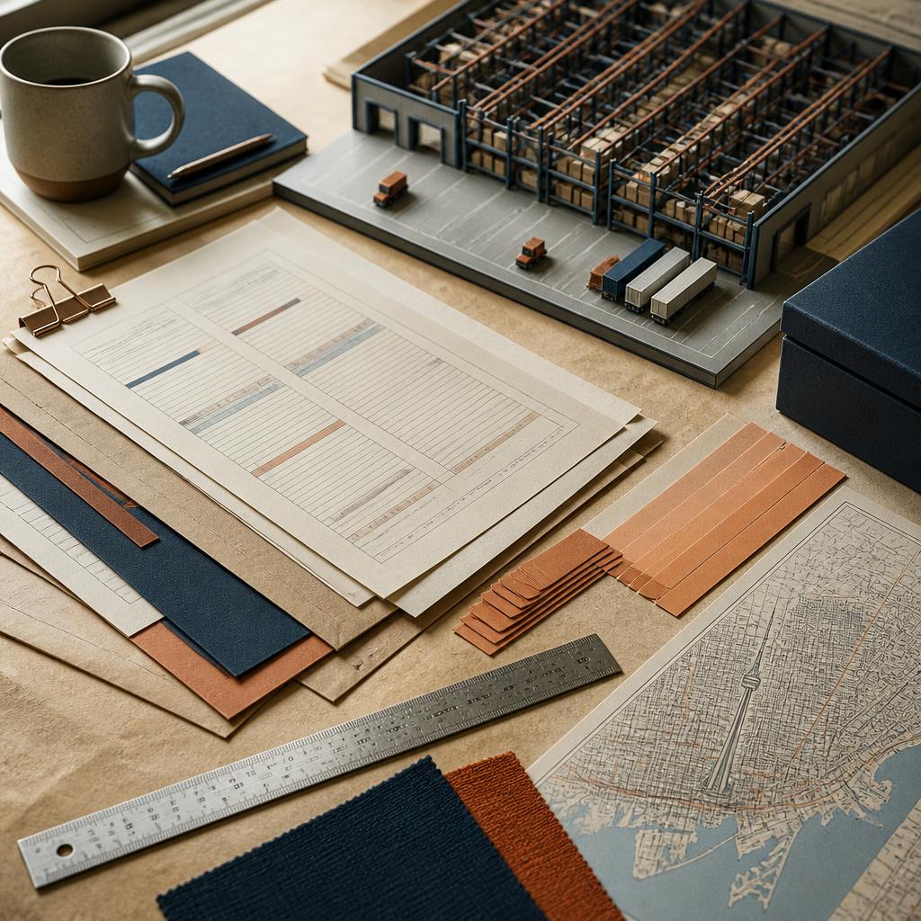Operations documents and a Toronto map arranged on a work table